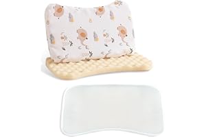 WITTOP Toddler Pillow, Cute Kids Pillow for Sleeping, Soft Toddler Pillow with Removable Pillowcase