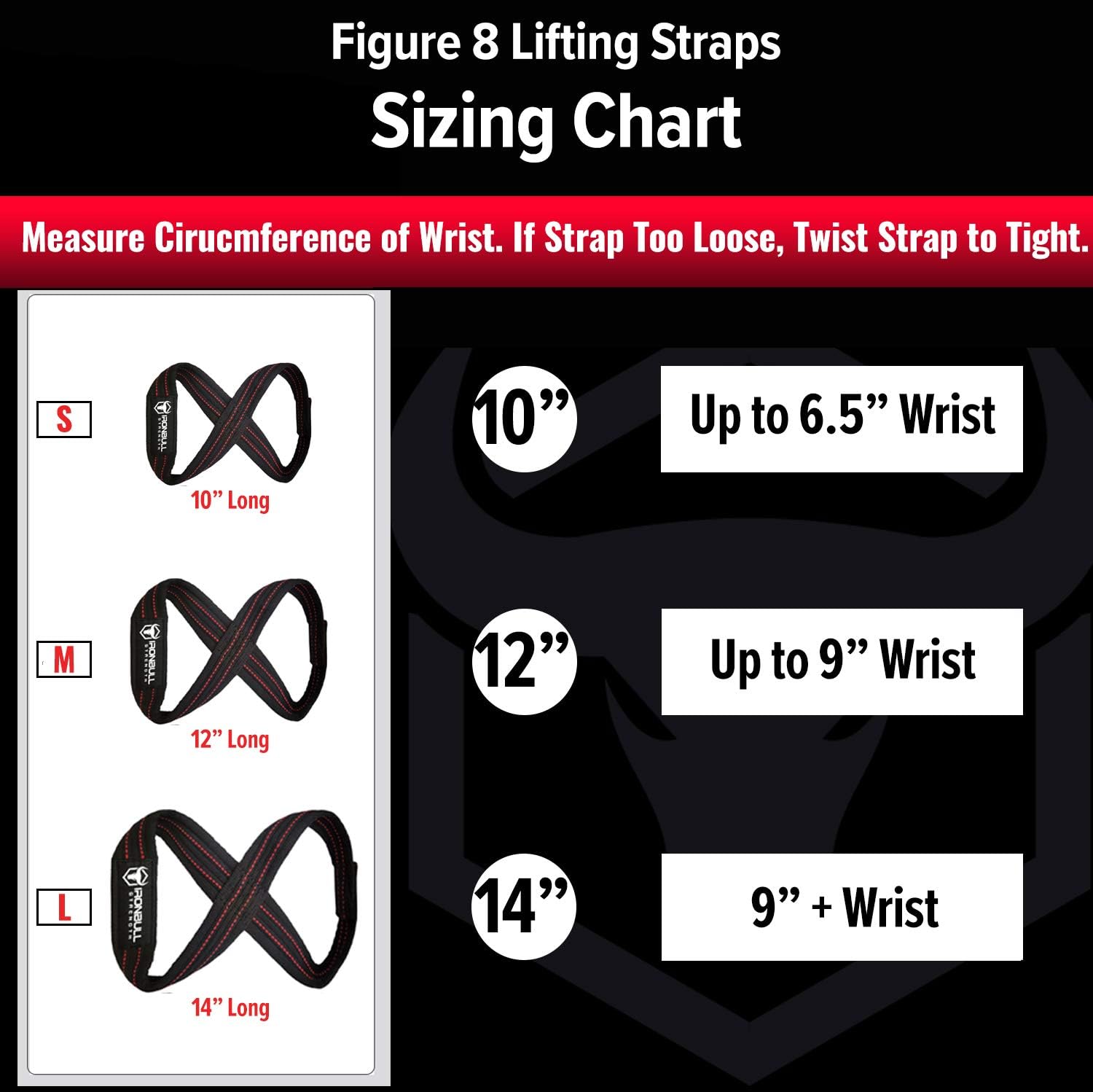 Iron Bull Strength Heavy Duty Lifting Straps for Deadlift - Figure 8 Wrist Straps for Heavy Weight Lifting, Strongman, Powerlifting, Workout and Weightlifting - for Men : Sports & Outdoors