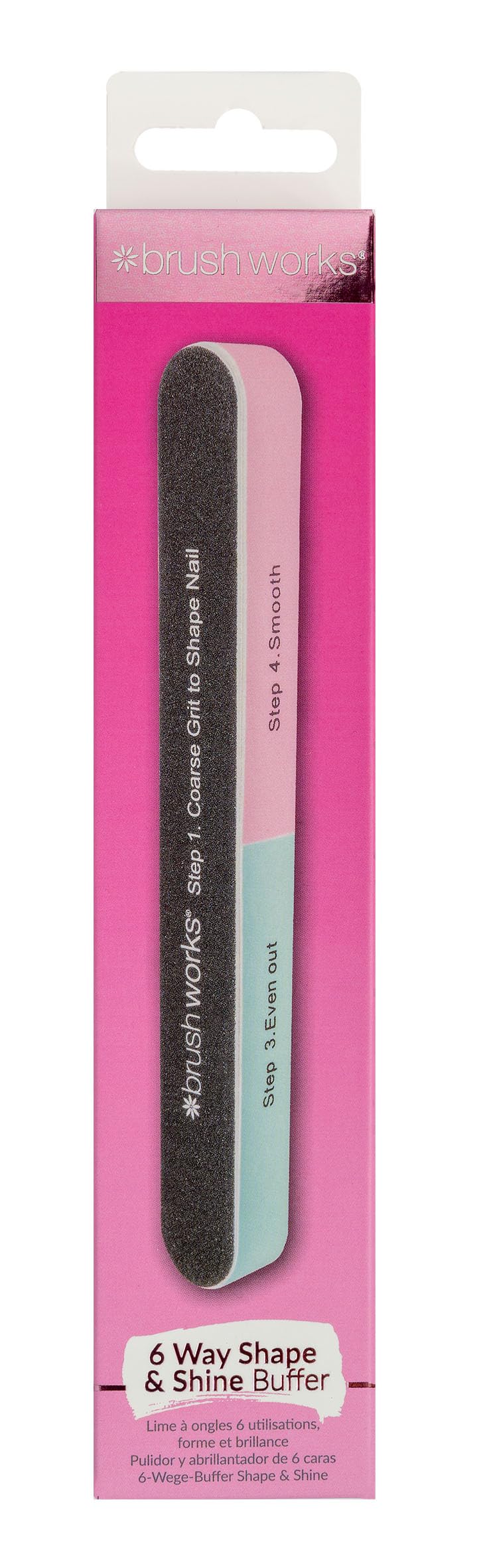 Brushworks 6 Sided Nail File - Shape & Shine