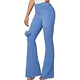IUGA Bell Bottom Jeans for Women High Waisted Stretchy Pull On Flare Jeans Wide Leg Leggings Tummy Control Flare Pants