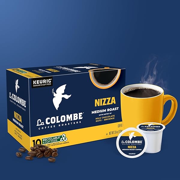 LA COLOMBE® COFFEE ROASTERS NIZZA MEDIUM ROAST COFFEE, SINGLE SERVE KEURIG® K-CUP® PODS, 10-COUNT BOX