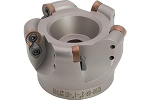 CME TOOLS 3" Round Insert Indexable Face (Shell) Mill, 1" Arbor Hole Diameter, 5 Flute, with 5 pcs RCKT1204M0 Carbide Inserts