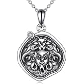 YFN Greek God Necklace Sterling Silver Greek Protector Pendant Religious Jewelry Gifts for Women Men