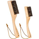 BFWood Horsehair Silver Brush - Detailing Brush Set for Silverware - Jewelry Cleaning Brushes for Sterling, Cutlery, Metal - Perfect Match for Silver Polish