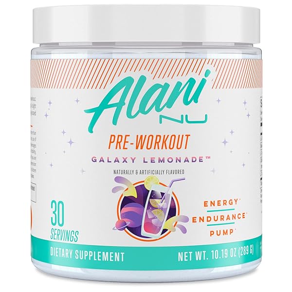 ALANI NU PRE WORKOUT POWDER GLAXAY LEMONADE, AMINO...