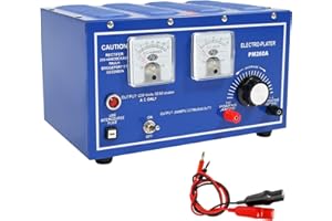 SHZICMY 30A Professional Gold Plating Machine, 110V Electroplating Machine with Adjustable Voltage 0-20V & Current 0-30A, for Jewelry, Car Emblems, Metal Decorations, Complete with Clamping Cables