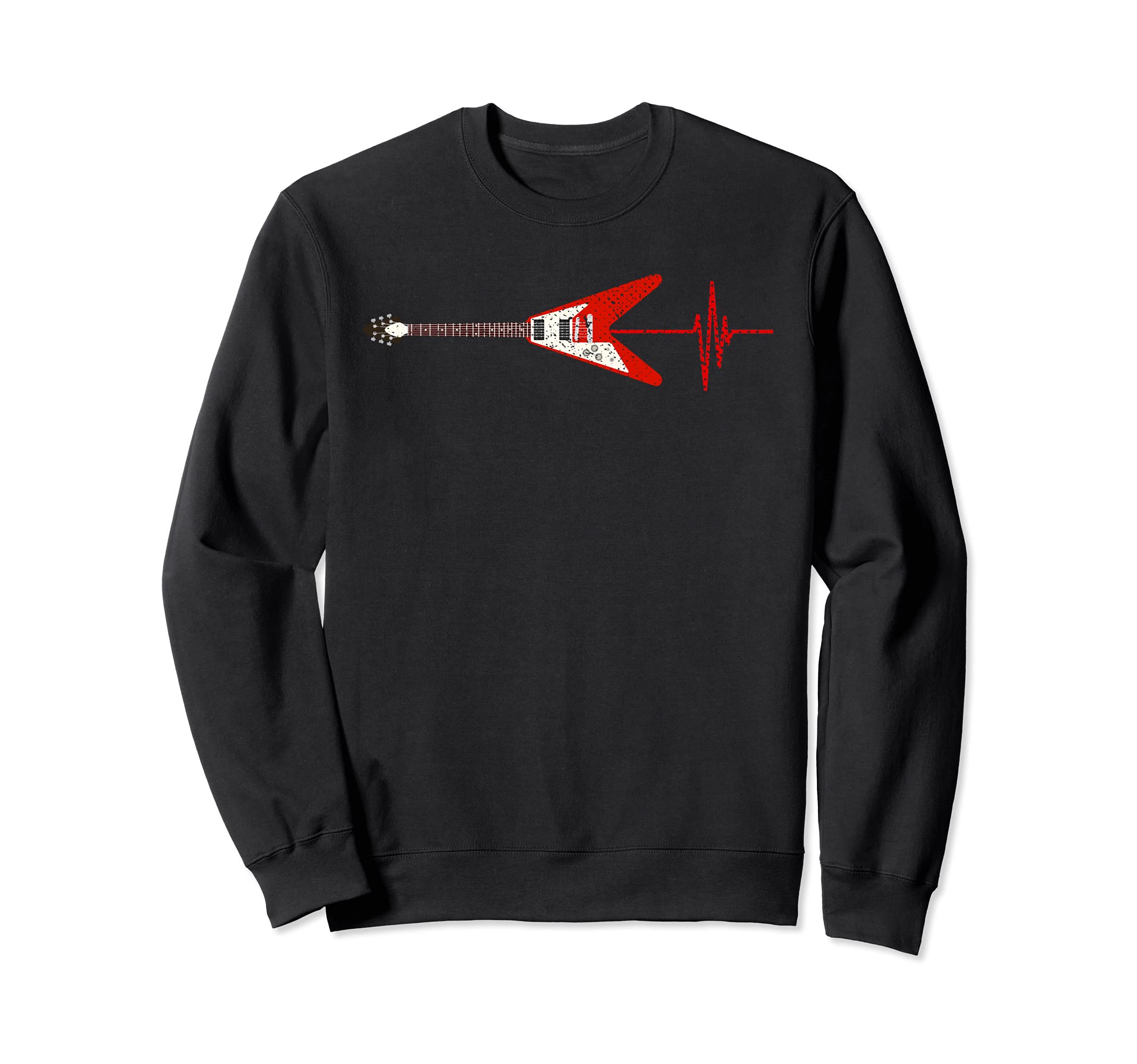 Guitar Player Musician Heartbeat Guitarist Electric Guitar Sweatshirt