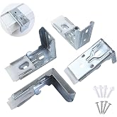 ONLY Support 38mm(1-1/2") Zebra Shades Mounting Brackets 4 Pack | Heavy Duty Metal Blinds Bracket for Inside and Outside Installation