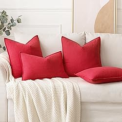 MIULEE Christmas Decorative Linen Pillow Covers