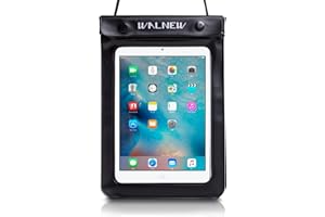 WALNEW Universal Waterproof eReader Protective Case Cover for Amazon All-New Kindle 2022/Kindle Paperwhite/Oasis/Keyboard/Kindle Fire 7,iPad Mini, Kobo Clara/Nia and more, Black