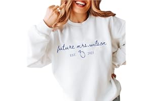 Chillever Custom Future Mrs Sweatshirt for Bride, Future Mrs Gifts Shirt, Personalized Engagement Shirt Gift