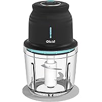 Electric Cordless Food Chopper, Olrid Mini Food Processor 2.5-Cup, Meat Chopper, for Chop Onion Garlic Vegetable Nut…