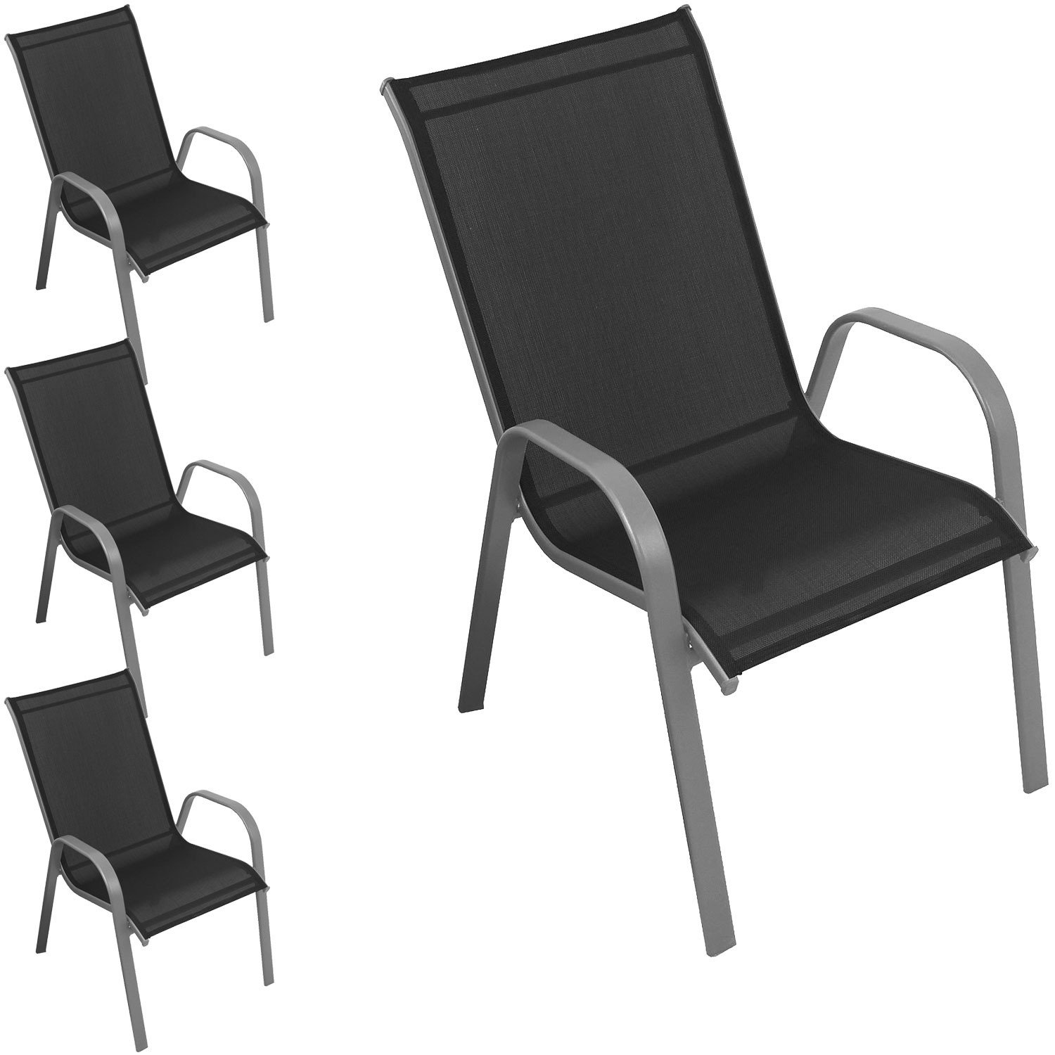 Amazon.de: Multistore 2002 4 Stück Gartenstuhl Stapelstuhl