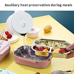 LIZEALUCKY Lunch Box, Bento Boxes, 3 Compartment