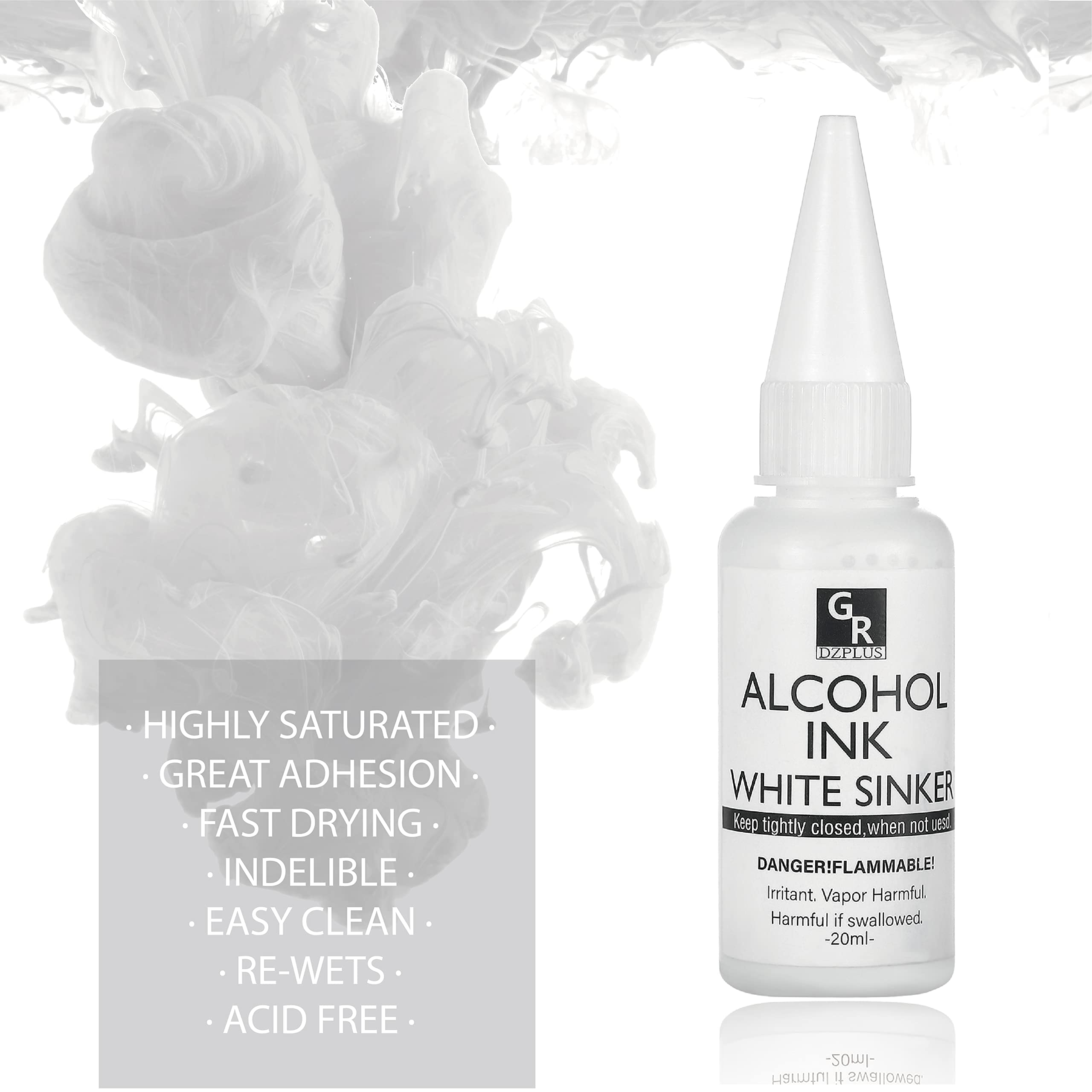 White &Pearl Alcohol Ink Set- 4 Colors for Resin Art