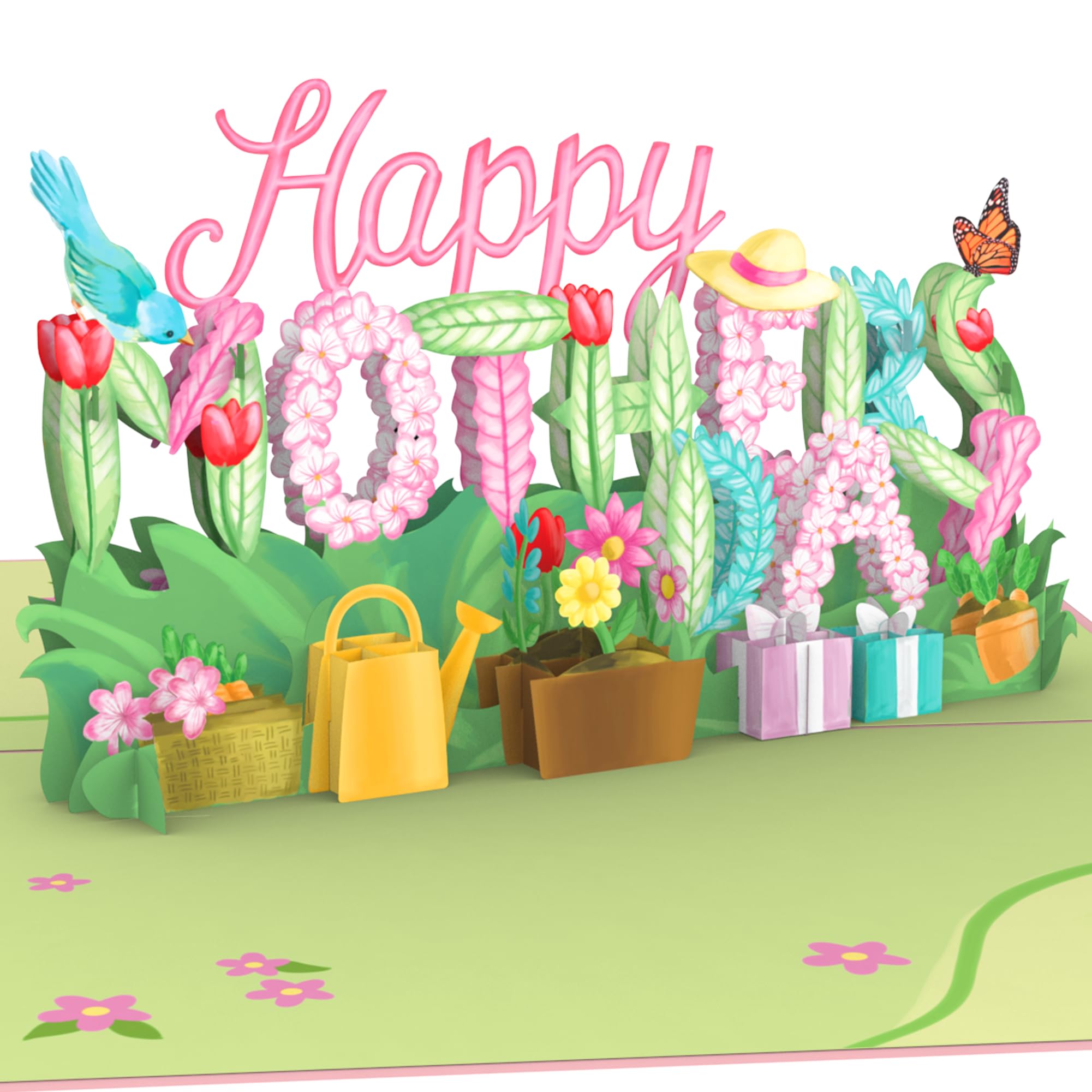 PopLife® Happy Mother's Day 3D Pop Up Card - Spring Gardening, Flower Theme Gift - for Mom, Wife, Sister, Grandma, Step-mom, Mother-In-Law