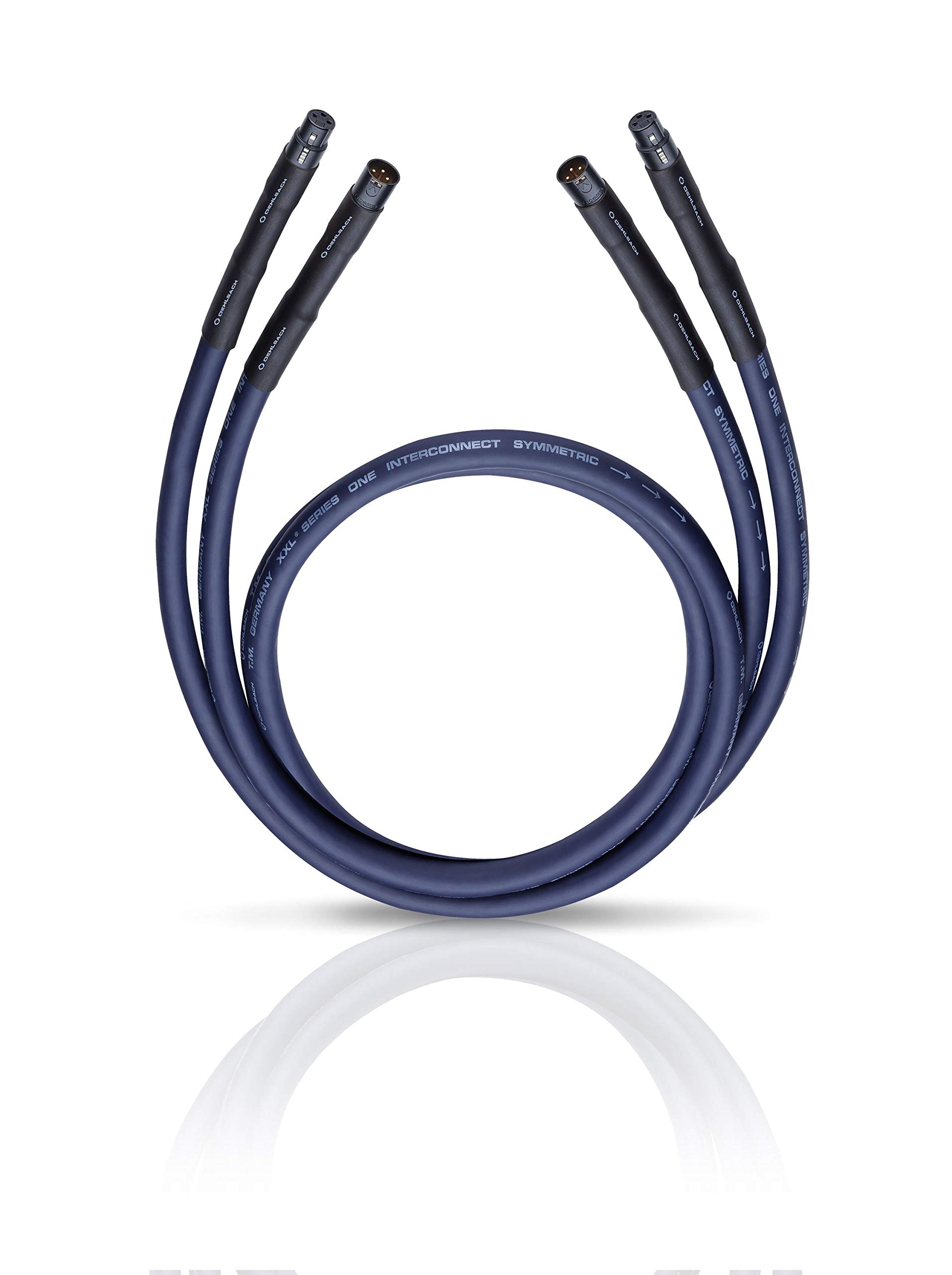 Oehlbach XXL® Series 1 X High-End Audio Cable with XLR Connector (Made in Germany, CD Player, Pre/Power Amplifier) - 2 x 50 cm