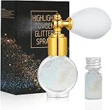 AOOWU Glitter Spray Shiny Body & Face Highlighter Colorful Silver Spray view 1