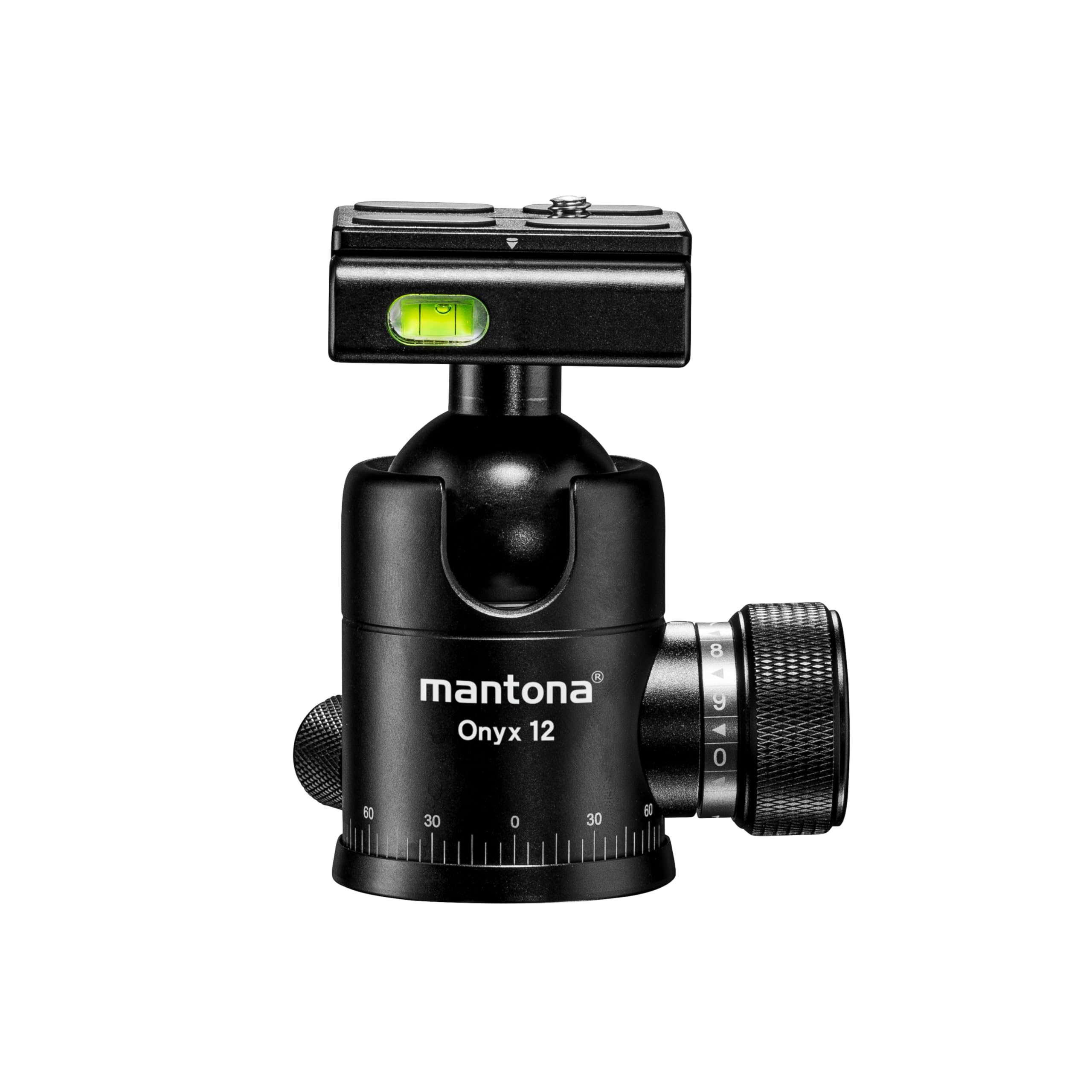 Mantona Onyx 8 Arca Swiss Ball Head(M1-3008A) compatible with 50mm quick-release plates,professional manufacture for DSLR,mirrorless cameras,system digital cameras,digital cameras camcorders, black