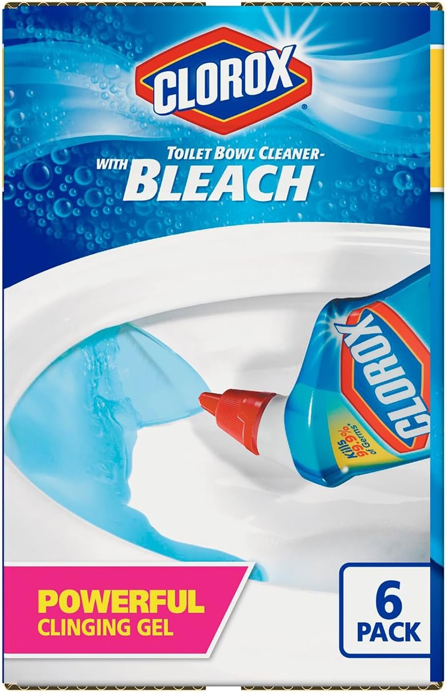 Clorox Toilet Bowl Cleaner with Bleach, 6 Count: Health & Personal Care