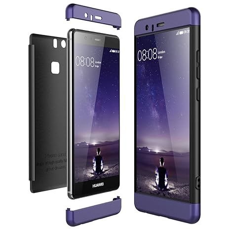 CE-Link für Huawei P9 Hülle Hardcase 3 in 1 Handyhülle Ultra Dünn 360 Grad Full Body Schutz Schutzhülle Elegant Stoßfest Bump