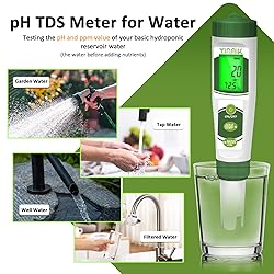 YINMIK pH EC Meter for Water Hydroponics, PPM Meter