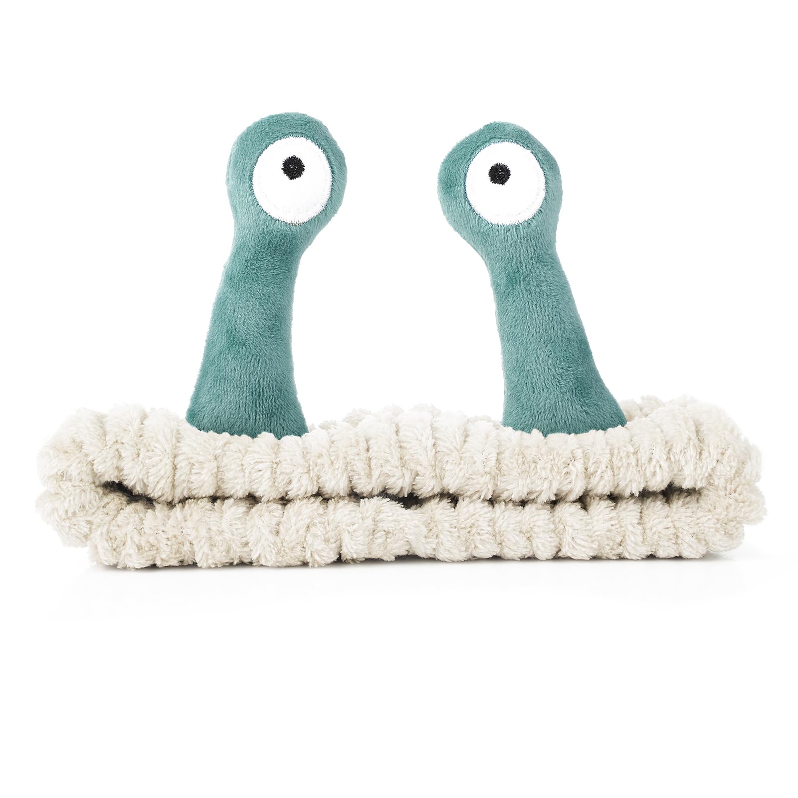 Face Wash Headband, Palm and Snail Spa Hair Bands Makeup Headbands Women Cartoon Cute Coral Fleece Elastic Headband Creative Hair Accessories for Washing Face Shower Sports — image 1