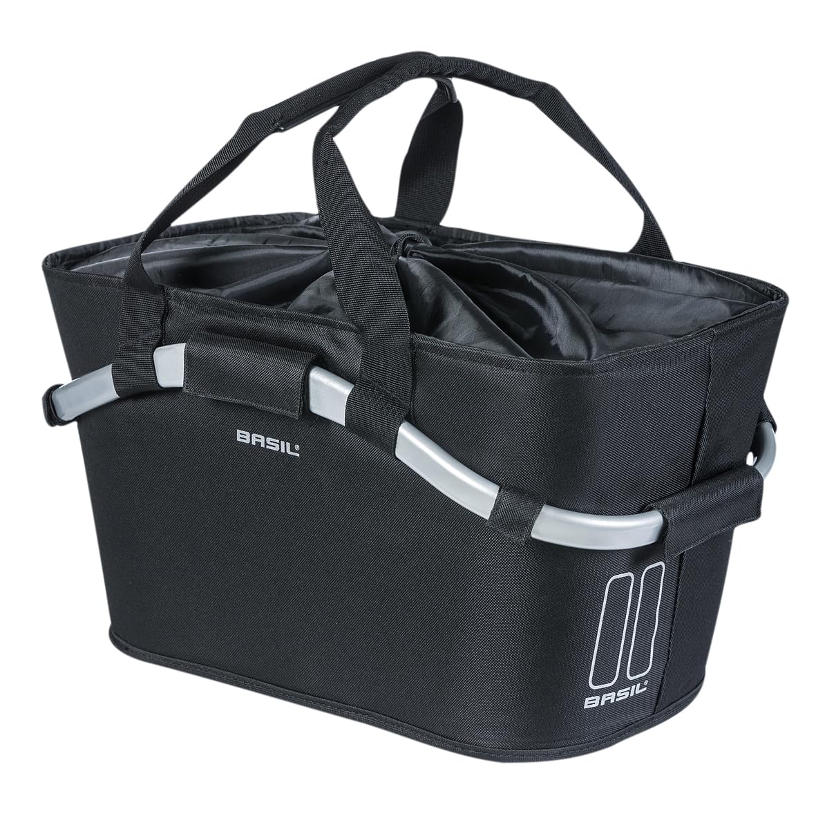 Basil Classic Carry All Rear Basket - Black, 22L