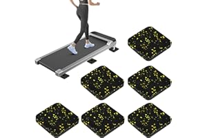 GFYYBKJ 6 Pcs Walking Pad Mat with High Density Rubber for Protect Floors, Noise Reduction, Prefect for Portable Walking Pad Treadmill for Home, Non Slip, Anti Vibration