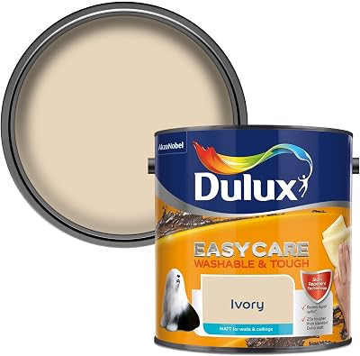 Dulux Easycare Washable Matt Emulsion Paint Ivory 2.5 L Walls Ceilings