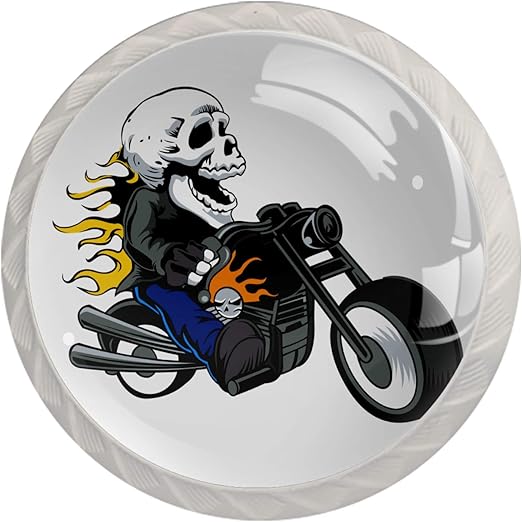 Gabinete perillas y tiradores Motocicleta esqueleto Tiradores de