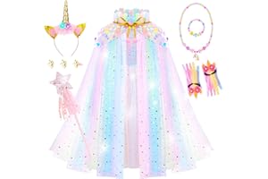Fedio Princess Cape,Dress up Clothes for Little Girls,Princess Costume Dress for Girl 3-8 Years Old Birthday Christmas Gift