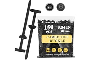 PROMOTION LOVE 150Pcs Nylon Universal Cable Tie Buckle, Zipper Clips for Car, T Zip Ties, Ziploc Pro Cable Ties, Automotive Plastic Rivet Fixing, Engine Cover Bumper Retainer Fender Liner Door Panel Screw Fastener