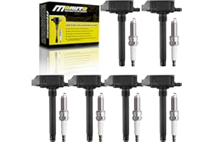 MOAUTO Set of 6 Ignition Coils Pack UF807 68223569AB & 6 PCS Iridium Spark Plugs Compatible with Chrysler Pacifica Dodge Durango Jeep Grand Cherokee Wrangler Ram 1500 3.6L V6