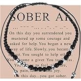 HUTIMY Sober Gifts for Women Bracelet Mom Stay Sober Aa Recovery 1 Year Sober Gift