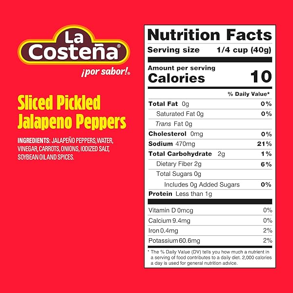 LA COSTEÑA SLICED JALAPENO PEPPERS – PICKLED JALAPENOS – JALAPENO PEPPER – HOT PEPPERS FOR MEXICAN FOOD, GUACAMOLE, SPICY NACHO & TACO TOPPINGS, ENCHILADAS & SALSA – 12OZ, 1 PACK CANNED JALAPENOS