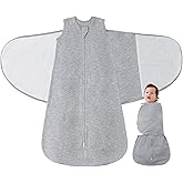 LILBESTIE Baby Swaddle Sleep Sack, 1.0 Tog New-Parent-Friendly Swaddle for Newborns & infant 0-6 Months Baby Wearable Blanket Reduce Startle Reflex, Newborn Boys Girls Registry Essentials