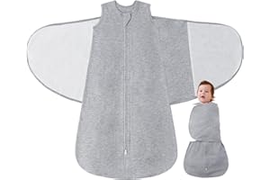 LILBESTIE Baby Swaddle Sleep Sack, 1.0 Tog New-Parent-Friendly Swaddle for Newborns & infant 0-6 Months Baby Wearable Blanket Reduce Startle Reflex, Newborn Boys Girls Registry Essentials