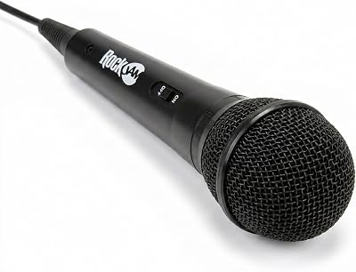 RockJam Karaoke Microphone with 3 Metre Cable Dynamic Mic 6.35mm Jack