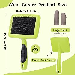2Pcs Wool Carders, Hand Carders with Ergonomic