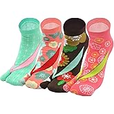 Artfasion Women Flip Flop Socks - Tabi Ankle Sock Colorful Two Toe Finger Running Socks for Womens Girls