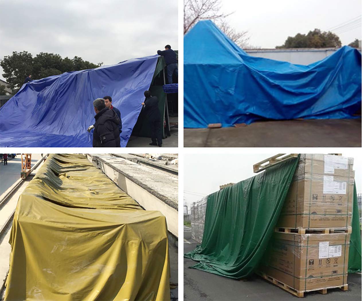 ZJFSX Multi Purpose Outdoor Waterproof Tarps Thick Tarpaulin 450g/㎡,Green_2*1.5m Tarp Cover UV