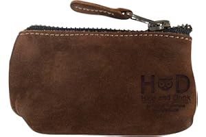 Hide & Drink, Leather Key Holder Pouch, Zippered Coin Bag, Money Purse, Earphone Holder, Charging Cable, Memory Cards Organizer, Vintage Style, Handmade Includes 101 Year Warranty