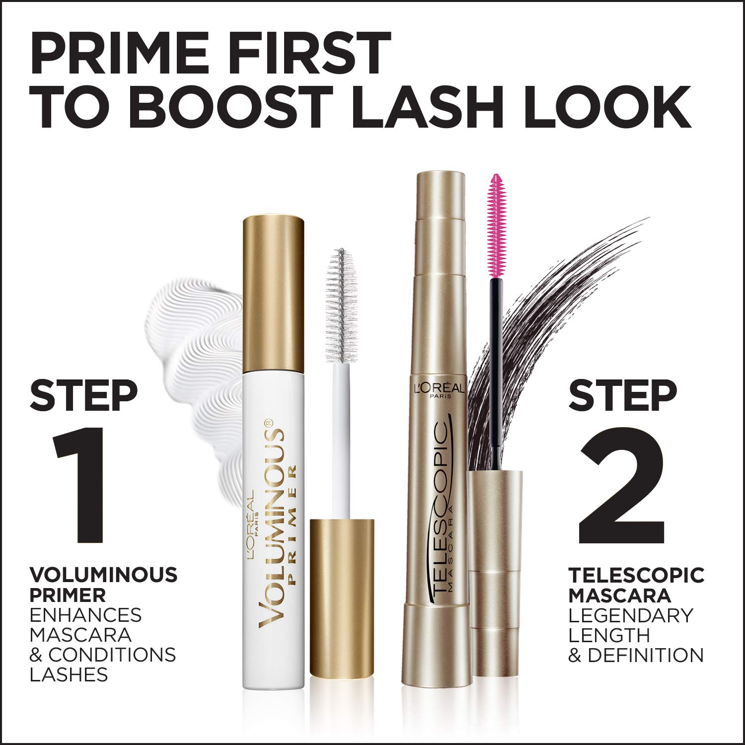 L'Oreal Paris Makeup Telescopic Original Lengthening Mascara, Black, 0.27 Fl Oz (1 Count) : Loreal Telescopic Mascara : Beauty
