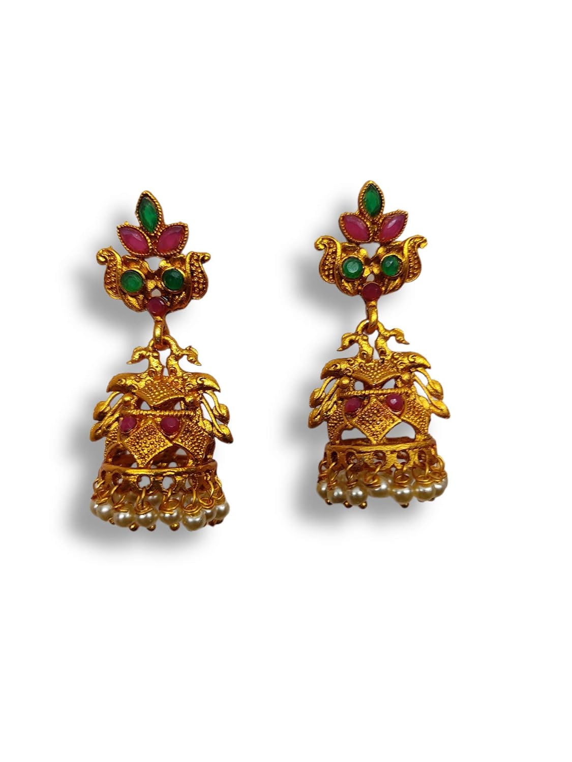 Buy Traditional South Indian Style Matte Finish Jhumki/Jimiki Earring