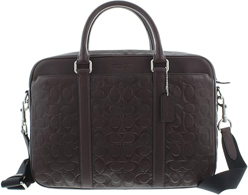 Amazon Co Jp Coach コーチ メンズ ビジネスバッグ F スリム ブリーフ シグネチャー レザー Mah マホガニー 並行輸入品 シューズ バッグ