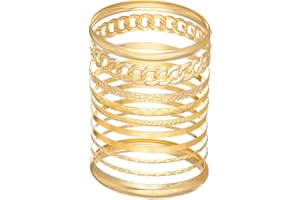 COLORFUL BLING Bohemian Indian Chunky Stackable Bangle Bracelet Set for Women Friend Boho Layered Twisted Bracelet Wedding African Ethnic Jewelry Birthday Gift