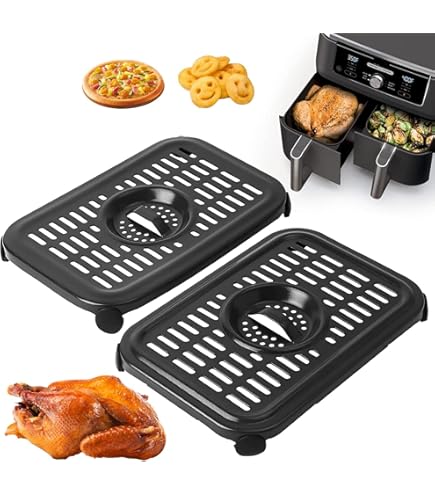 バミプレナイページ Air Fryer Replacement Basket & Crisper Plate Set for Ninja Foodi