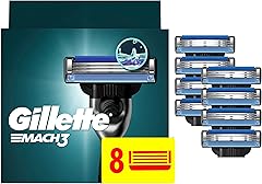 Gillette Mach3 Razor Refills for Men, 8 Razor Blade Refills