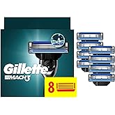 Gillette Mach3 Razor Refills for Men, 8 Razor Blade Refills